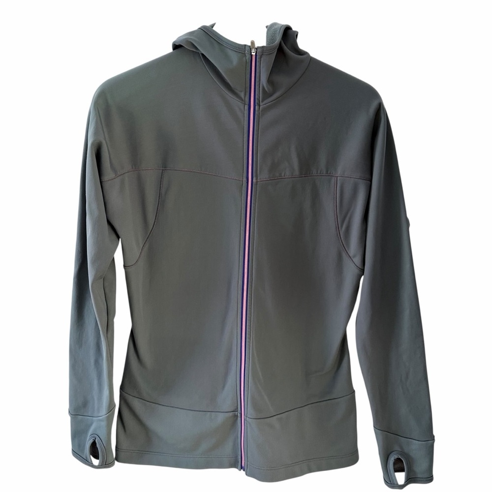 MEC Grey Hooded Zip-Up Technical Jacket Performance Outdoor l